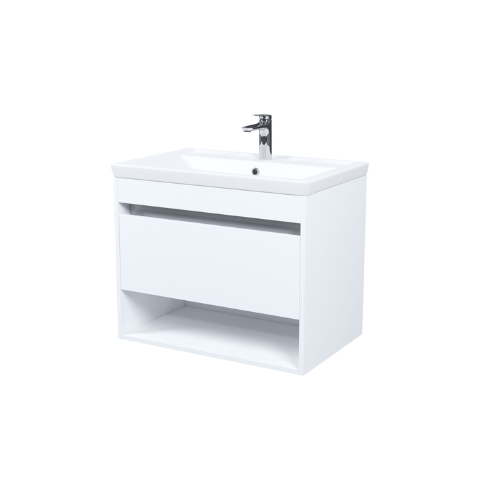 Тумба с умывальником, подвесная, с нишей, 70 см, белый, Zodiac X, IDDIS, ZDX70WNi95K