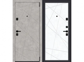 Входная Дверь el’PORTA (Portika) Porta M-3P 4.4 Grey Art/Snow Art 2 Замка с Ночной Задвижкой 880х2050мм Левое Открывание / Портика 033-1261.
