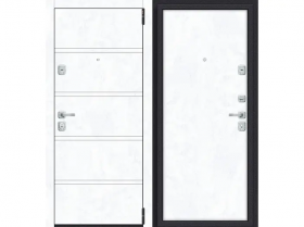 Входная Дверь el’PORTA (Portika) Porta M-3 8.П50 Snow Art/Snow Art 2 Замка с Ночной Задвижкой 980х2050мм Правое Открывание / Портика 3329-1361.