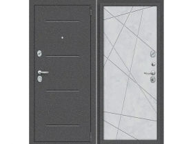 Входная Дверь el’PORTA (Portika) Porta R-2 104/15 Антик серебро/Snow Art 2 Замка с Ночной Задвижкой 880х2050мм Левое Открывание / Портика 0218-0001.