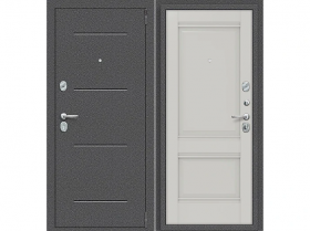 Входная Дверь el’PORTA (Portika) Porta R-2 104/K42 Антик Серебро/Nardo Grey 2 Замка с Ночной Задвижкой 880х2050мм Левое Открывание / Портика 0218-0465.