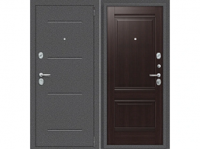 Входная Дверь el’PORTA (Portika) Porta R-2 104/K42 Антик Серебро/Wenge Veralinga 2 Замка с Ночной Задвижкой 880х2050мм Левое Открывание / Портика 0218-0565.