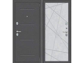 Входная Дверь el’PORTA (Portika) Porta R-2 104/15 Антик Серебро/Snow Art 2 Замка с Ночной Задвижкой 980х2050мм Левое Открывание / Портика 0219-0003.