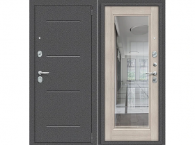 Входная Дверь el’PORTA (Portika) Porta R-2 104/П61 Антик Серебро/Cappuccino Veralinga 2 Замка с Ночной Задвижкой 980х2050мм Левое Открывание / Портика 0219-0051.