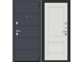 Входная Дверь el’PORTA (Portika) Porta R-3 8/П1 Graphite Pro/Alaska 2 Замка с Ночной Задвижкой 880х2050мм Левое Открывание / Портика 0318-0485.