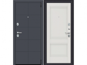 Входная Дверь el’PORTA (Portika) Porta R-3 10/K42 Graphite Pro/Alaska 2 Замка с Ночной Задвижкой 880х2050мм Правое Открывание / Портика 0328-0474.