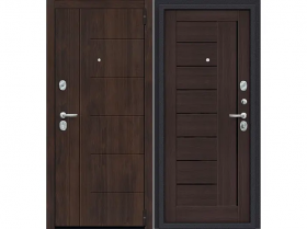 Входная Дверь el’PORTA (Portika) Porta S-3P 9/П29 Almon 28/Wenge Veralinga/Black Star 2 Замка с Ночной Задвижкой 880х2050мм Правое Открывание / Портика 4329-1497.