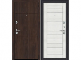 Входная Дверь el’PORTA (Portika) Porta S-3P 4/П22 Almon 28/Bianco Veralinga/White Waltz 2 Замка с Ночной Задвижкой 980х2050мм Левое Открывание / Портика 4319-1428.
