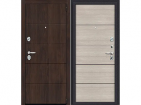 Входная Дверь el’PORTA (Portika) Porta S-3P 4/П50 Almon 28/Cappuccino Veralinga 2 Замка с Ночной Задвижкой 980х2050мм Левое Открывание / Портика 4319-1444.