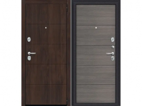 Входная Дверь el’PORTA (Portika) Porta S-3P 4/П50 Almon 28/Grey Veralinga 2 Замка с Ночной Задвижкой 980х2050мм Левое Открывание / Портика 4319-1464.