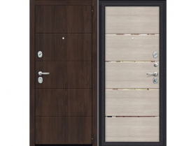 Входная Дверь el’PORTA (Portika) Porta S-3P 4/П50 IMP-6 Almon 28/Cappuccino Veralinga 2 Замка с Ночной Задвижкой 980х2050мм Правое Открывание / Портика 4329-1449.