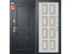 Входная Дверь el’PORTA (Portika) Porta T4 Букле Черный 980х2050мм Левое Открывание / Эльпорта Портик 1419-0347.