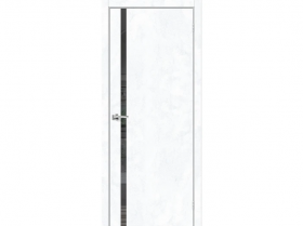 Межкомнатная Дверь Каркасно-Щитовая el’PORTA (Portika) Браво-1.55 White Dreamline Остекленная Mirox Grey 800х2000мм (Полотно 1шт.) / Портика 153-1029.