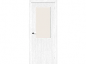 Межкомнатная Дверь Каркасно-Щитовая el’PORTA (Portika) Браво-7 Белый 400х2000мм (Полотно+Коробка+5 Наличников) / Эльпорта Портика 153-1584.