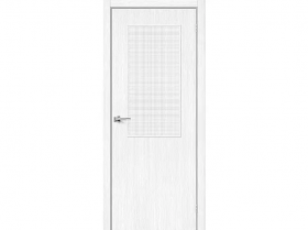 Межкомнатная Дверь Каркасно-Щитовая el’PORTA (Portika) Браво-7 Белый 600х2000мм (Полотно+Коробка+5 Наличников) / Эльпорта Портика 153-1590.