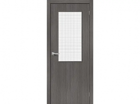 Межкомнатная Дверь Каркасно-Щитовая el’PORTA (Portika) Браво-7 Серый 900х2000мм (Полотно 1шт.) / Эльпорта Портик 153-1573.