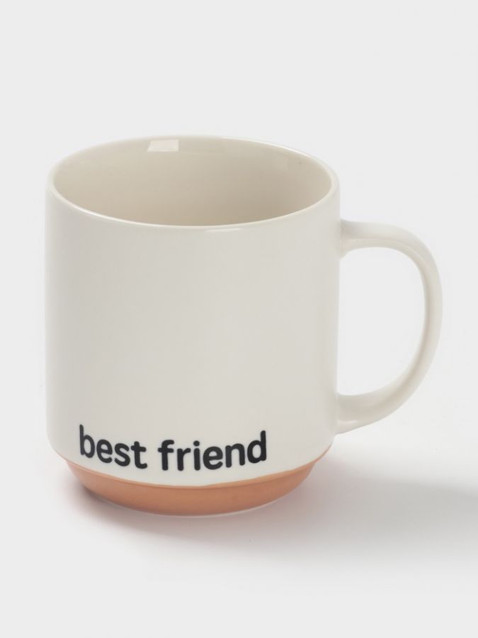 Кружка Доляна Best friend, фарфор, 420 мл, 12?9?10 см, белая