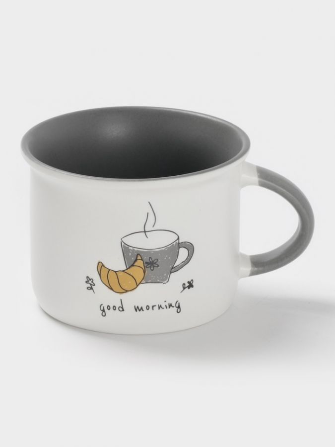Кружка Доляна Good morning, фарфор, 160 мл, 10?8?5.9 см, белая