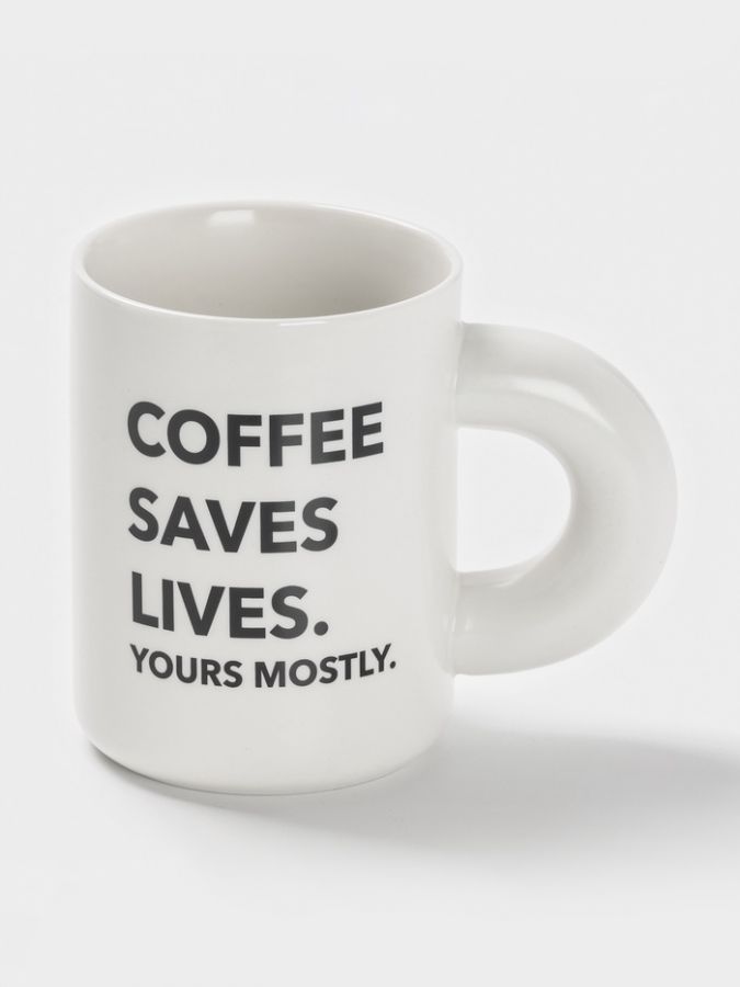 Кружка Доляна Coffee time, фарфор, 400 мл, 12.5?8?10.8 см, белая