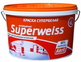 Краска для Стен и Потолков Гермес ВД-АК-203 Superweiss 25кг Супербелая.
