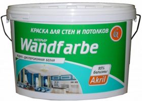Краска Интерьерная Гермес ВД-АК-202 Wandfarbe 14кг на Основе Мела для Стен и Потолков.