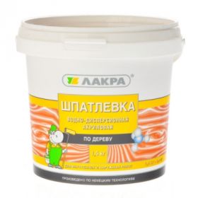 Шпатлевка по Дереву Лакра 1.5кг Дуб, Акриловая, Обладает Отличной Заполняющей Способностью