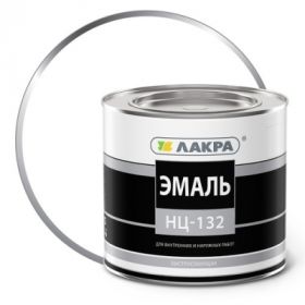 Эмаль Быстросохнущая НЦ-132 1.7кг Белая Лакра.