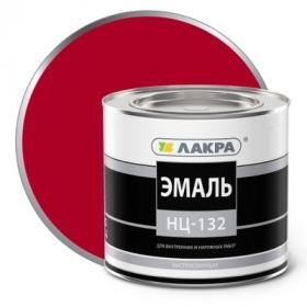 Эмаль Быстросохнущая НЦ-132 1.7кг Красная Лакра.