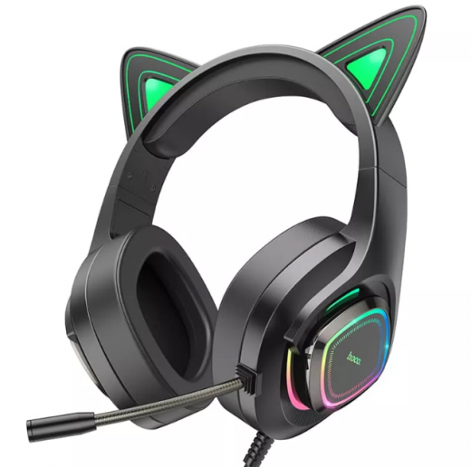 Наушники проводные детские Hoco W107 (Cute Cat Ears)