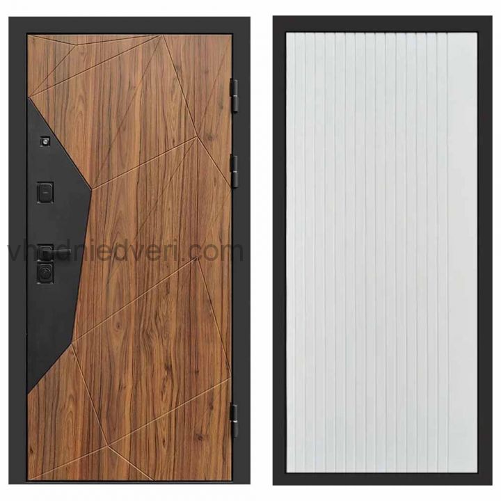 Входная дверь Termo-door Авангард Дуб каньон - FLAT Белый софт