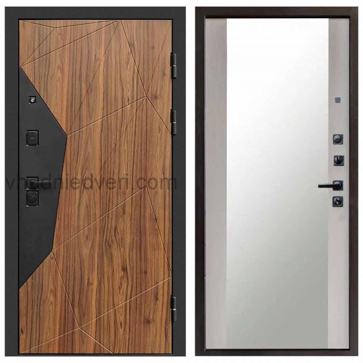 Входная дверь Termo-door Авангард Дуб каньон - Зеркало триумф Лиственница