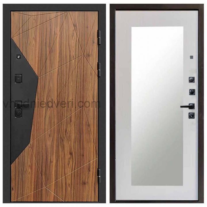 Входная дверь Termo-door Авангард Дуб каньон - Зеркало Лиственница