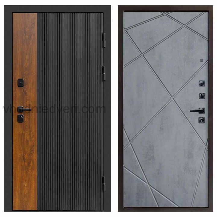 Входная дверь Termo-door Престиж - Лучи Бетон темный
