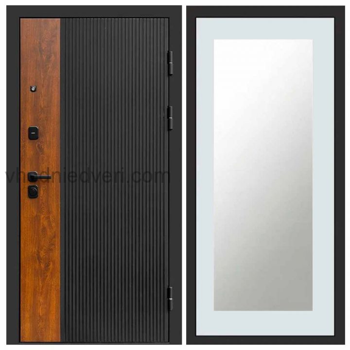 Входная дверь Termo-door Престиж - Зеркало триумф Белый софт