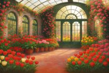 Фон стена "Orangery wall №1"