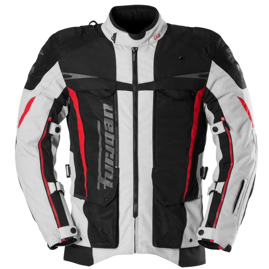 FURYGAN Мотокуртка MONTROC KEVLAR PRIMALOFT 3in1 текстиль, цвет Черный/Белый/Красный