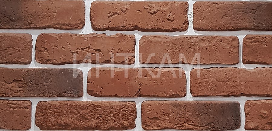Cтарый кирпич красный