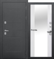 Дверь уличная Феррони 11 см Термо Серебро Зеркало Эмалит белый