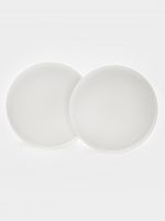 Тарелки Magistro White Snow, набор 2 шт., d=20 см, фарфор, белые