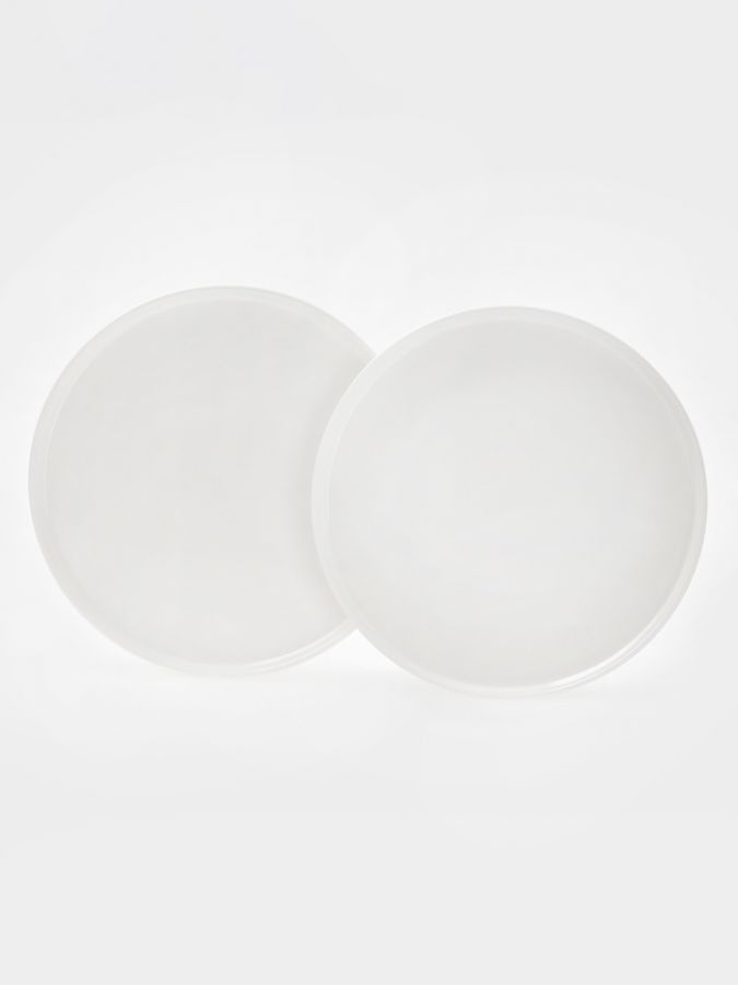 Тарелки Magistro White Snow, набор 2 шт., d=26 см, фарфор, белые