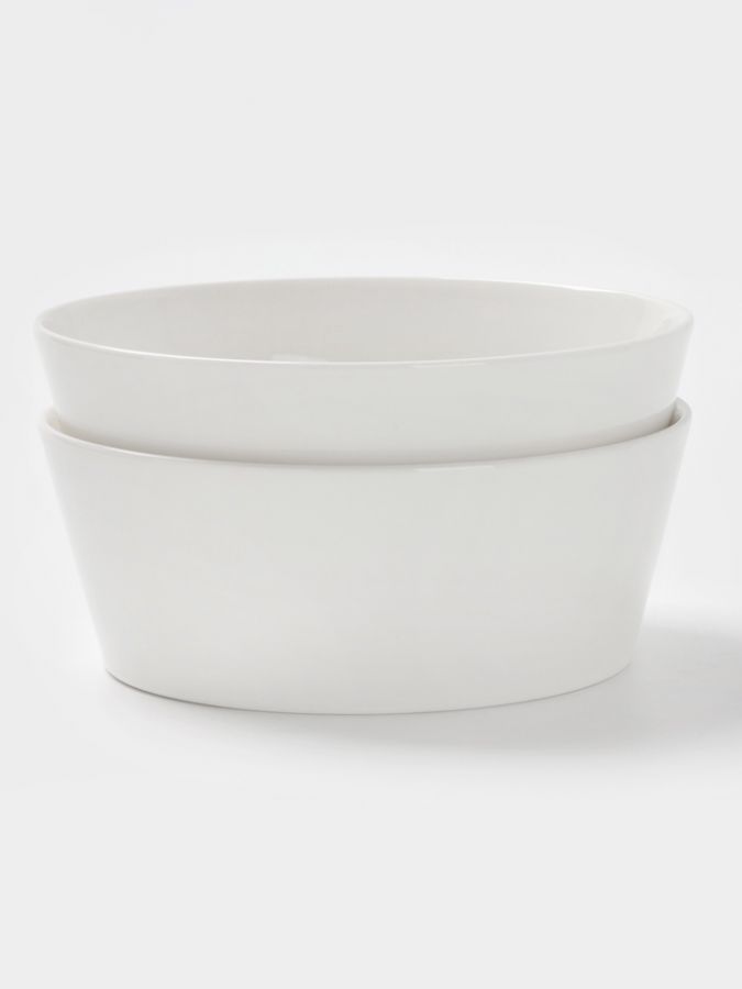 Салатники Magistro White Snow, набор 2 шт., 1 л, 18?7 см, фарфор, белые