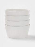 Салатнии Magistro White Snow, набор 4 шт., 380 мл, фарфор, белые
