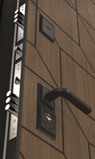 Входная дверь Бункер BN 03 - 02 Венге, стекло белое