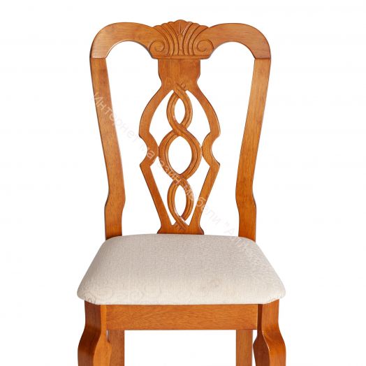 Стул Афродита Espresso (дуб в красноту) - ткань кремовая с рисунком