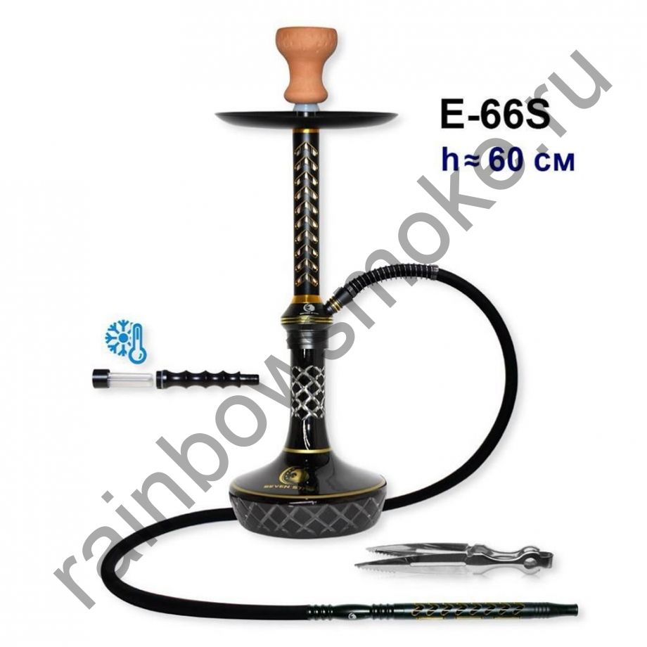 Кальян 7 Star E-66S Black 60 см