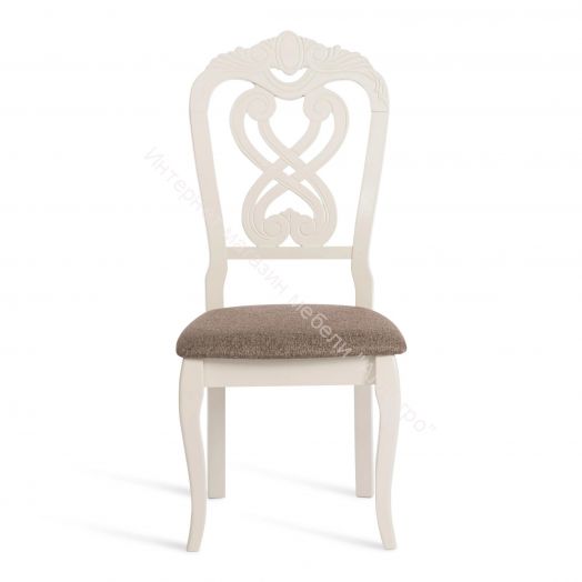 Стул Андромеда/ Andromeda Ivory white, ткань коричневая S168-7