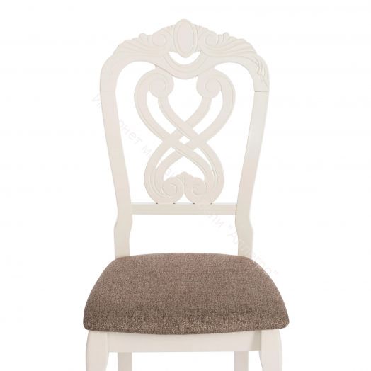 Стул Андромеда/ Andromeda Ivory white, ткань коричневая S168-7