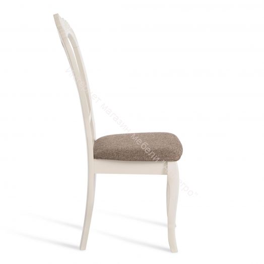 Стул Андромеда/ Andromeda Ivory white, ткань коричневая S168-7