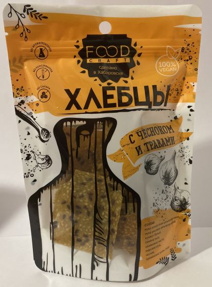 Хлебцы с чесноком и травами, 90 г