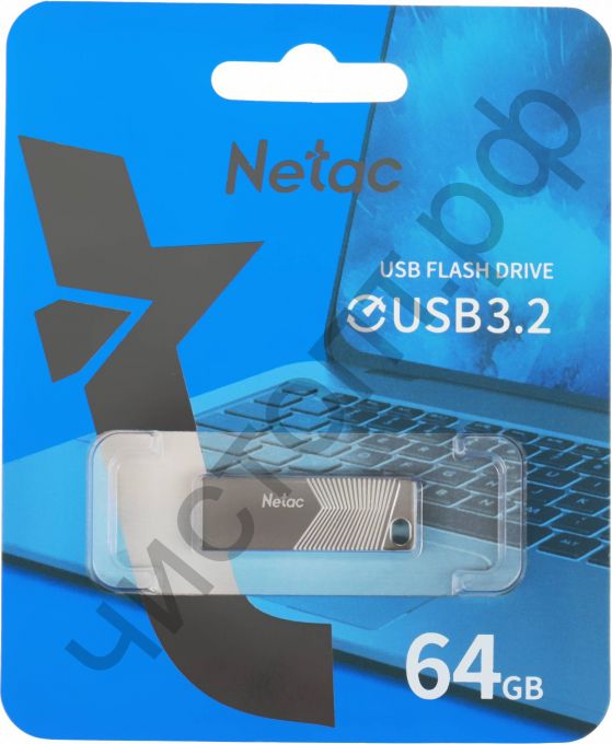 флэш-карта USB 3.2 Netac 64GB UM1  белый/серебро